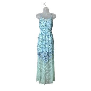 Y2K Babydoll Maxi Dress Small Fairycore‎ Whimsical Lace Ethereal Romantic Floral